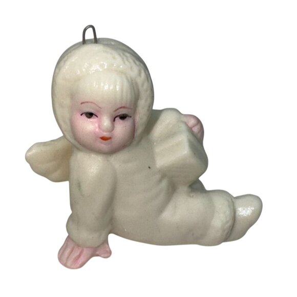 DEPARTMENT 56 SNOW BABY WITH STAR ORNAMENT AND A FRIEND CHRISTMAS HOLIDAY - Picture 4 of 6